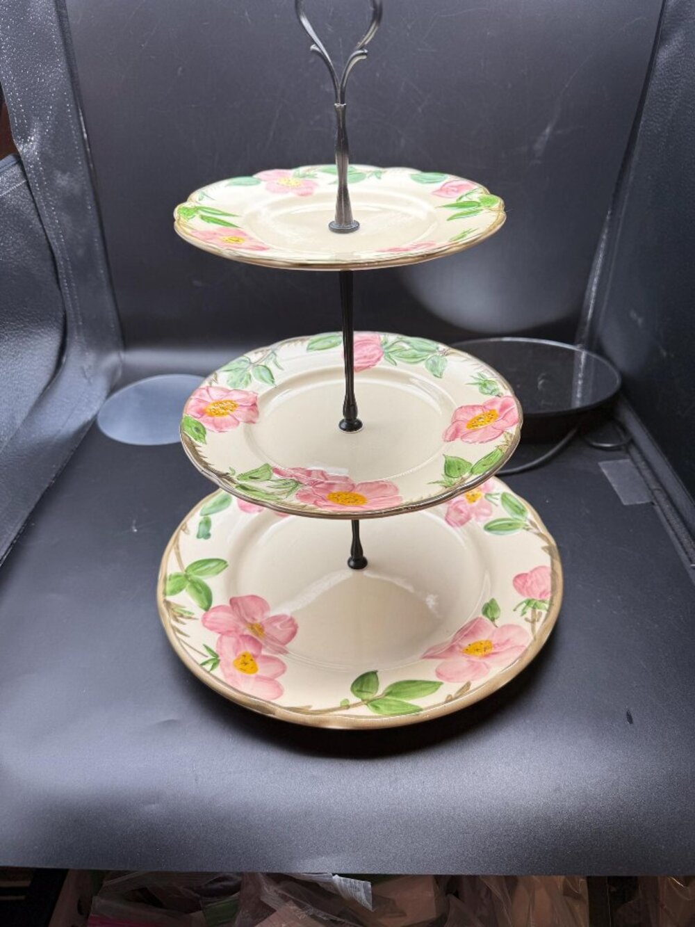 Desert Rose 3 Tiered Tidbit Tray